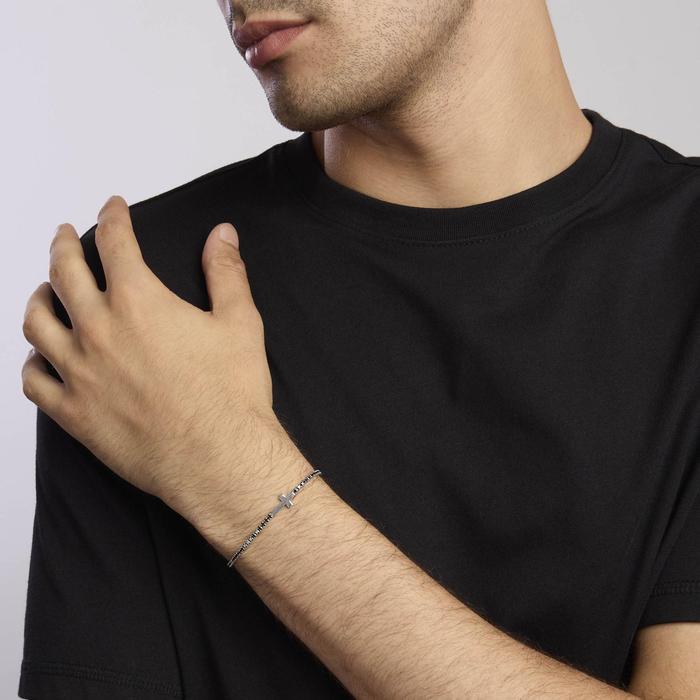 Bracciale in argento con croce MYSTICAL