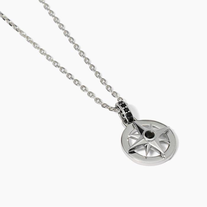 Collana in argento con rosa dei venti JOURNEY