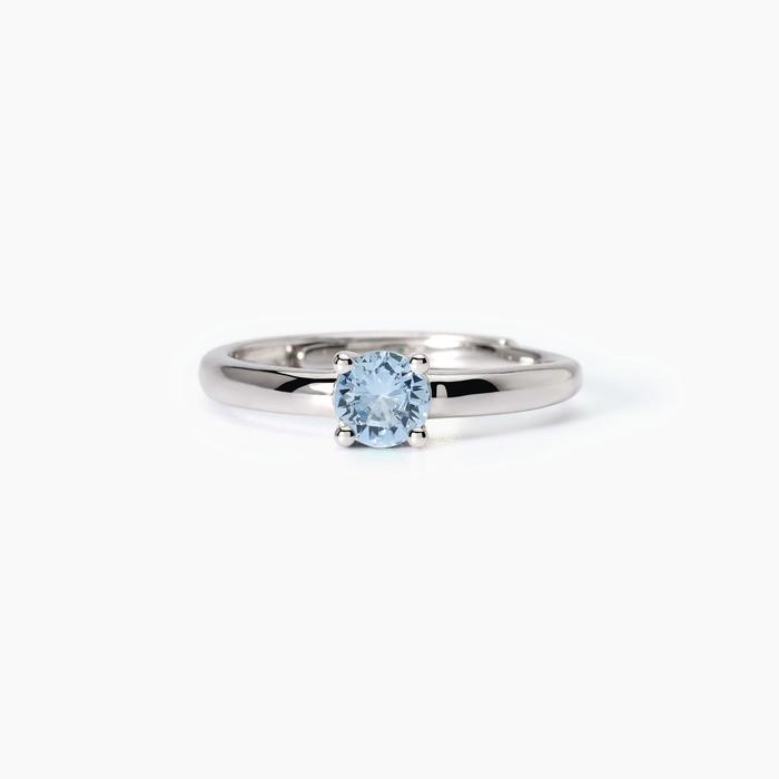 Anello donna in argento con acquamarina sintetica Isabel
