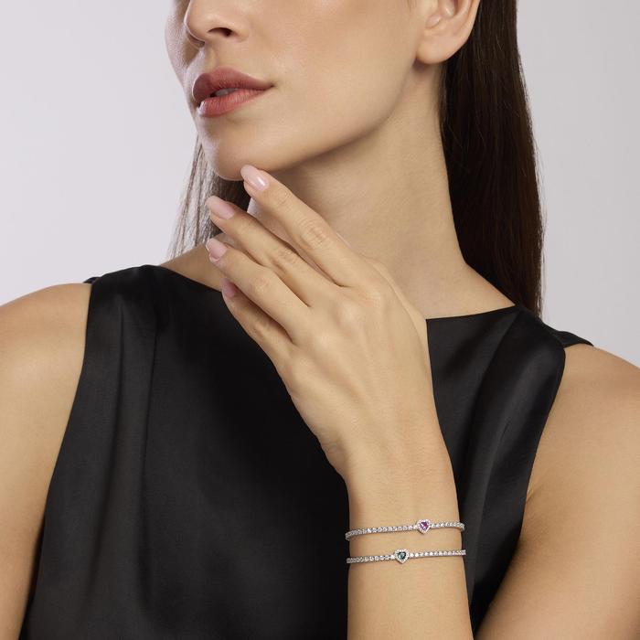 Bracciale tennis donna con tormalina sintetica Love Affair
