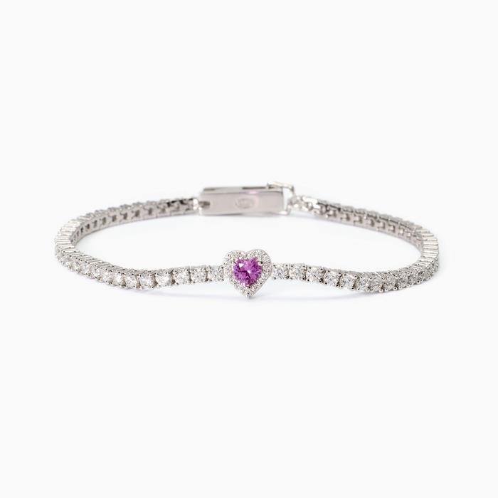 Bracciale tennis donna con tormalina sintetica Love Affair