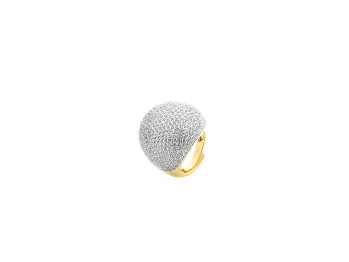 ANELLO ZIRCONI OTTONE