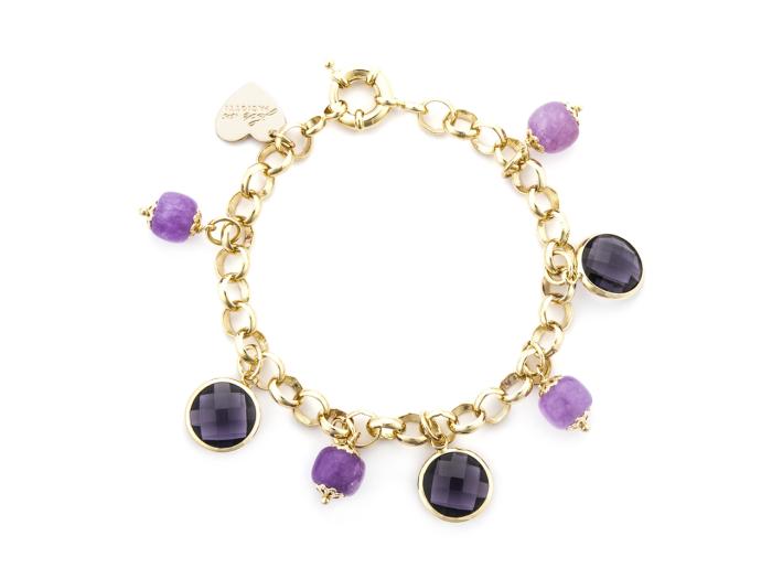 BRACCIALE PIETRE VIOLA
