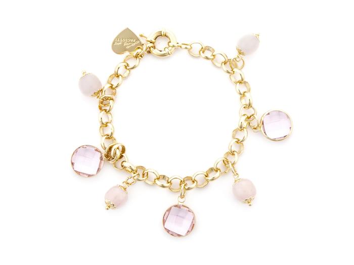 BRACCIALE PIETRE ROSA