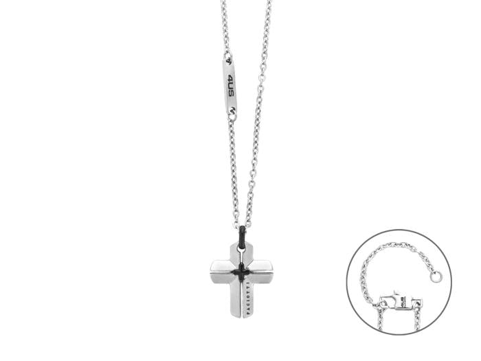Collana Acciaio Croce