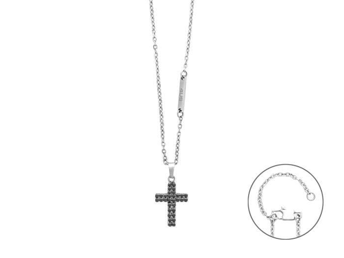 Collana Acciaio Croce
