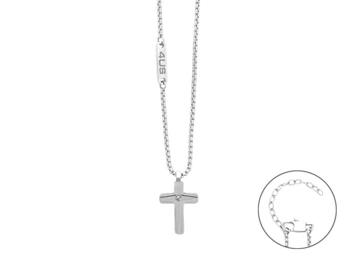 Collana Acciaio Croce