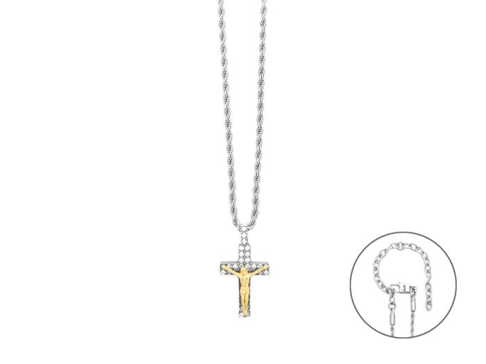 Collana Acciaio Croce