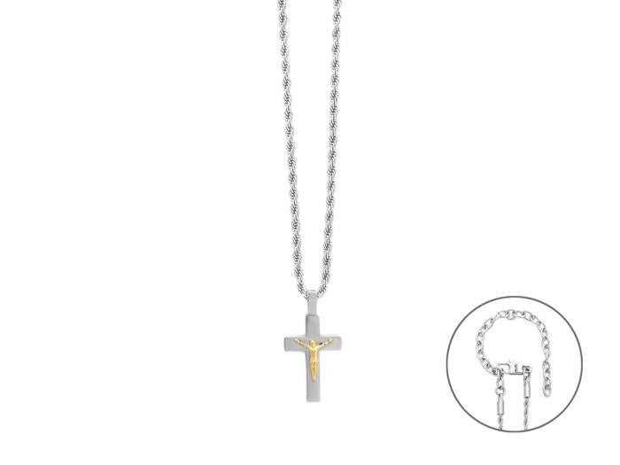 Collana Acciaio Croce