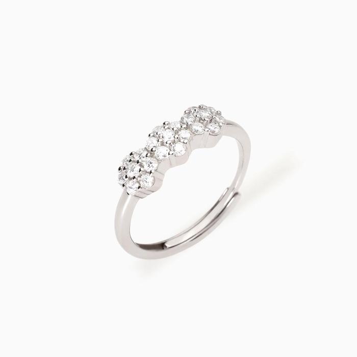 Anello in argento con elementi fiore Fior Fiore