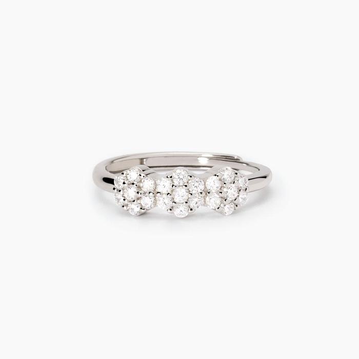 Anello in argento con elementi fiore Fior Fiore