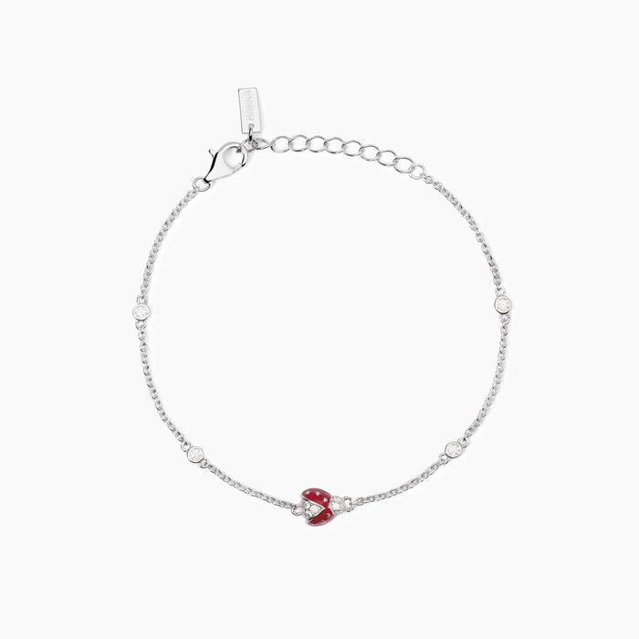Bracciale in argento con catena e coccinella Coccinelle