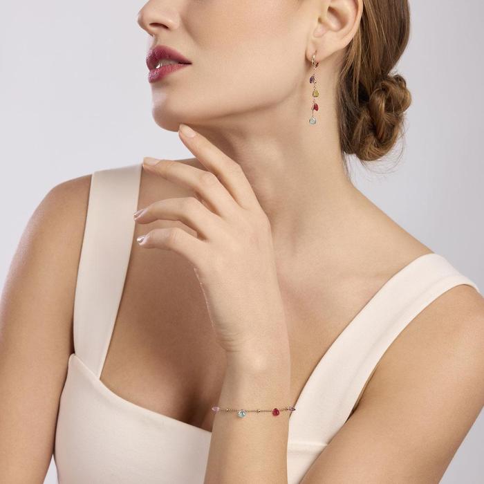 Bracciale con elementi in glass multicolor Beauty Code