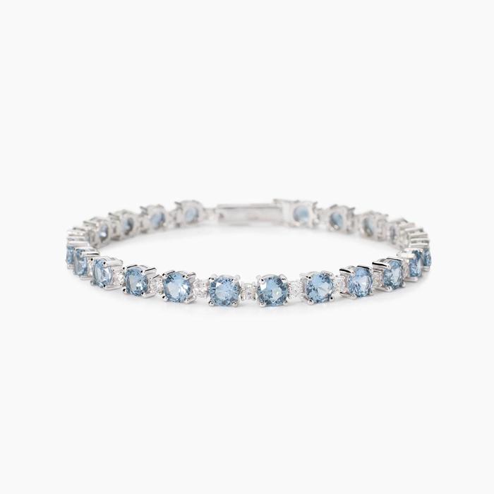Bracciale con acquamarina sintetica Chapeau
