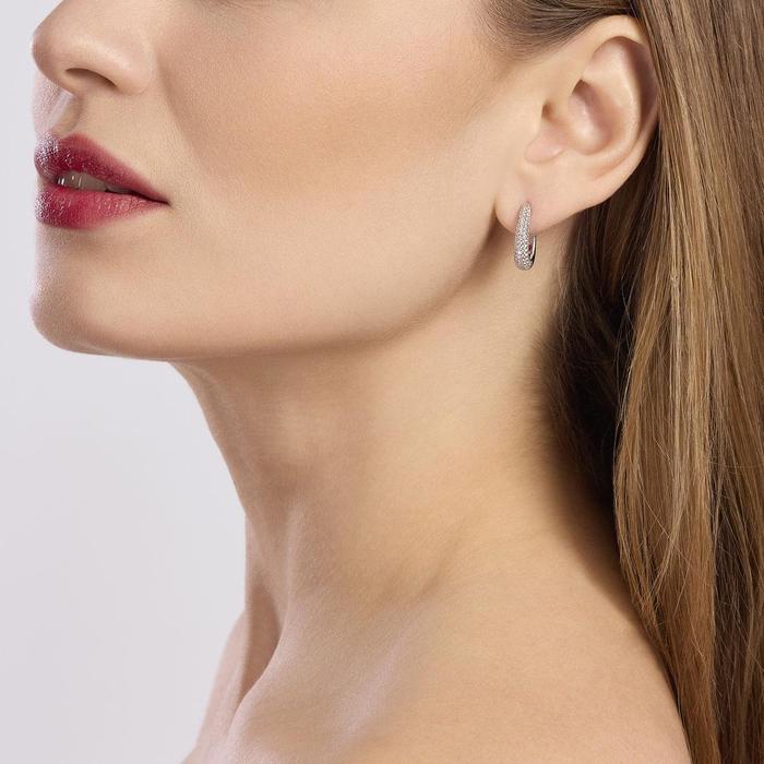 Orecchini in argento con zirconi Cleopatra
