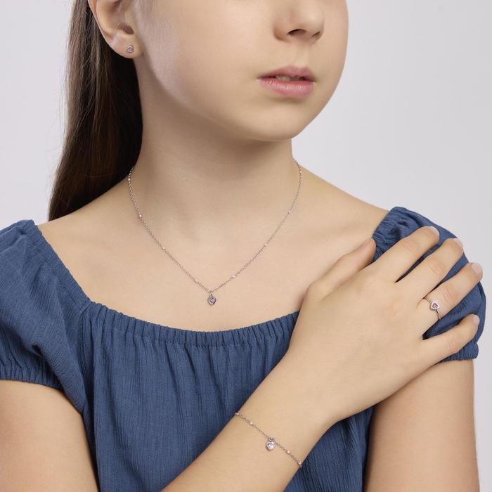 Girocollo da bambina con ciondolo cuore Petit Cœur