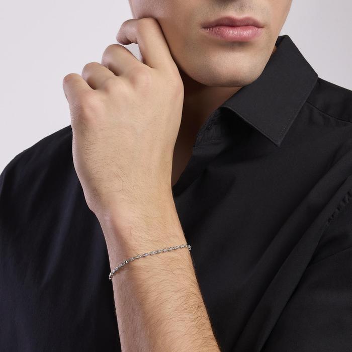 Bracciale uomo con catena cubetti Cubo