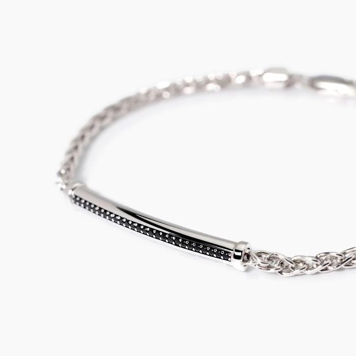 Bracciale uomo con catena spiga Singapore