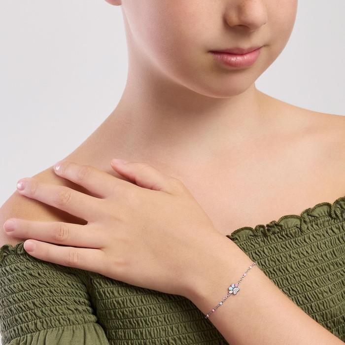 Bracciale con zampina smaltata Qua La Zampa