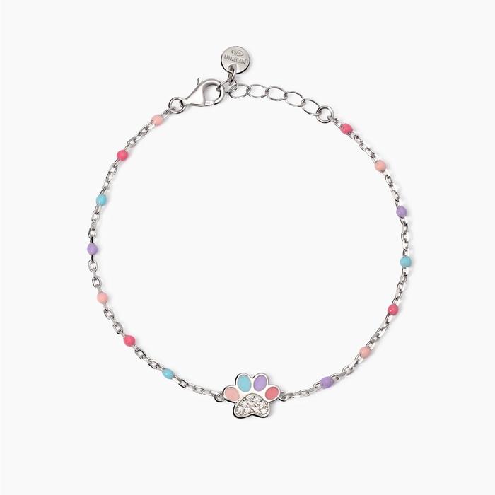 Bracciale con zampina smaltata Qua La Zampa
