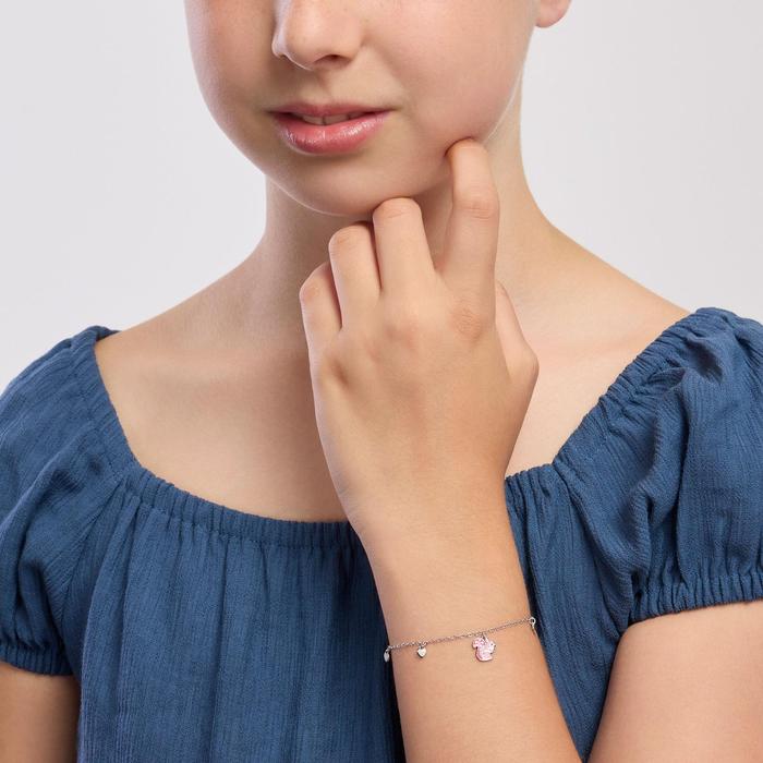 Bracciale con scoiattolino e cuoricini Lino