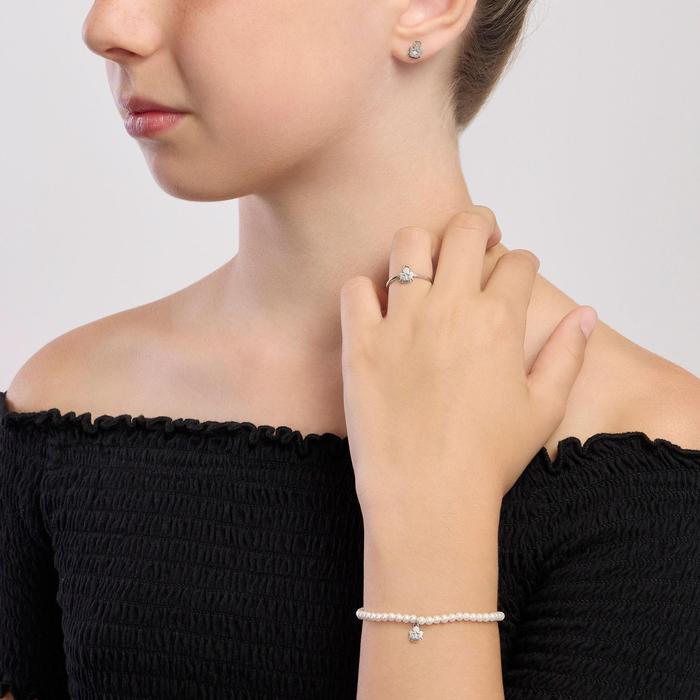 Bracciale con angioletto e perle conchiglia Baby Angel