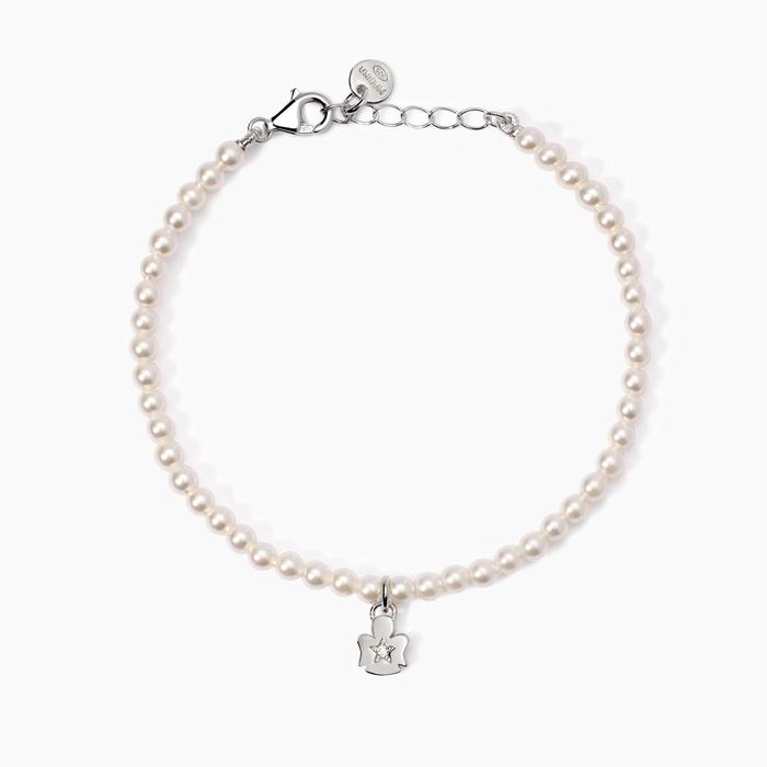 Bracciale con angioletto e perle conchiglia Baby Angel