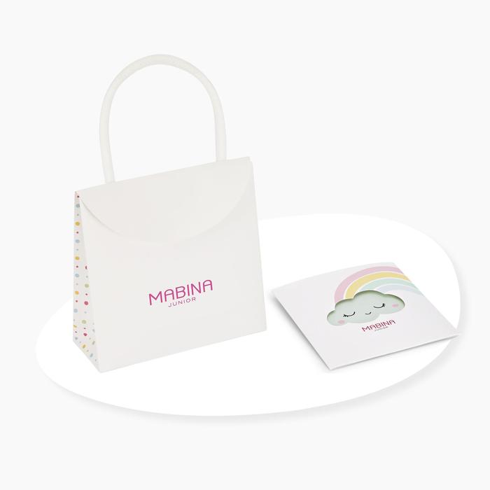 Bracciale neonato con lettera F e diamante Lab-Grown Welcome Baby