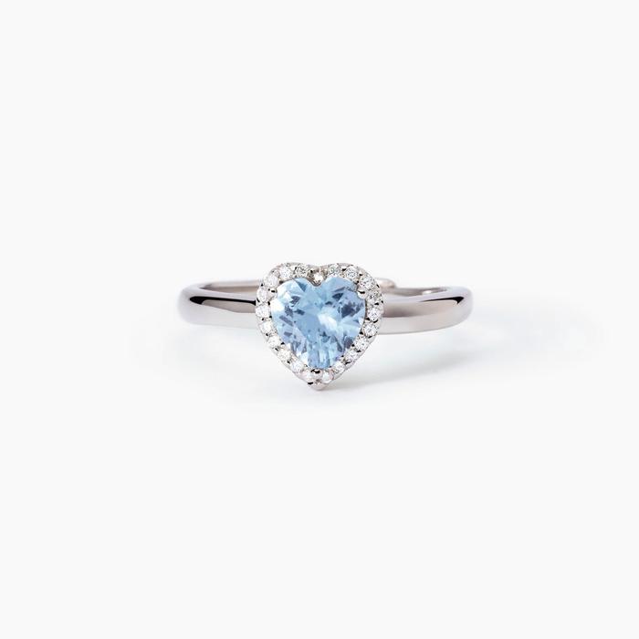 Anello in argento con acquamarina sintetica Love Affair
