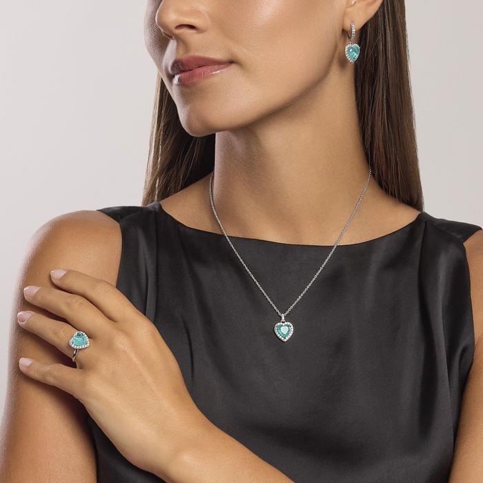 Anello in argento con glass azzurro Non Sarà Un'avventura