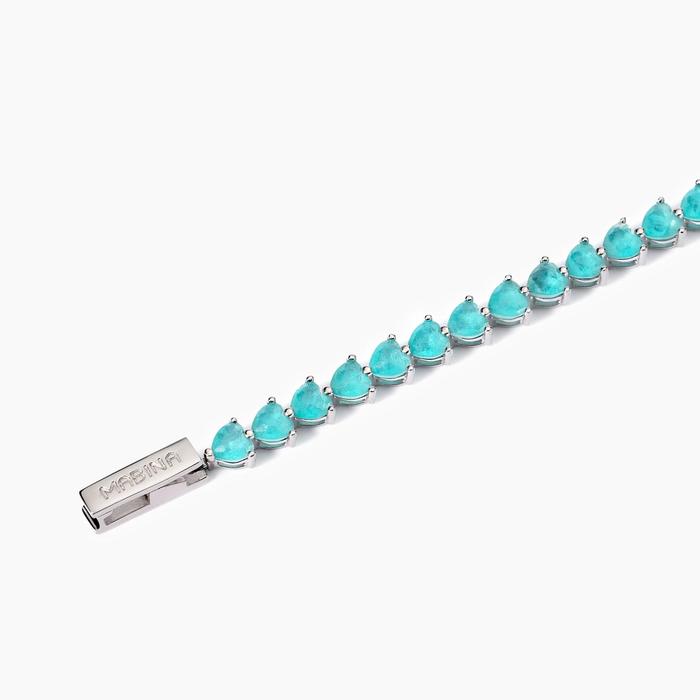 Bracciale tennis con fusion stone glass azzurro Non Sarà Un'avventura