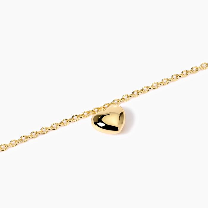 Bracciale placcato oro con ciondolo cuore Feeling