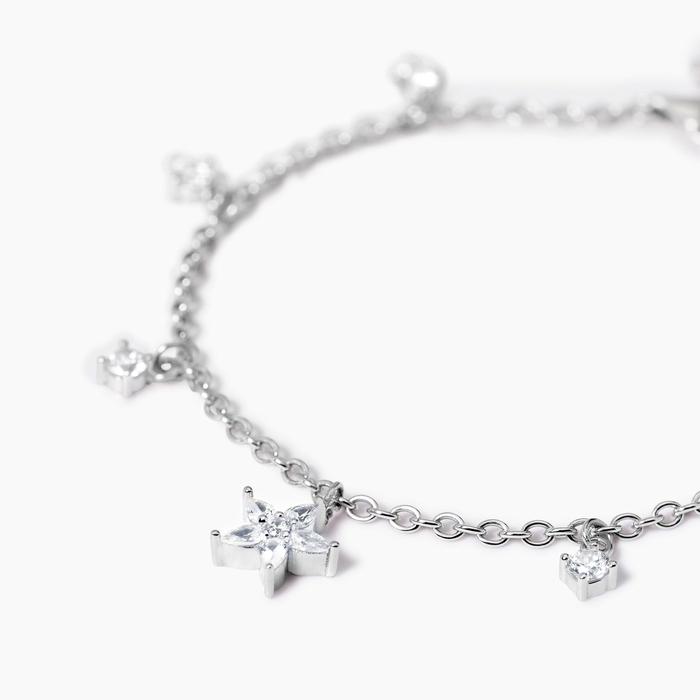 Bracciale in argento con ciondolo fiore Incantesimo