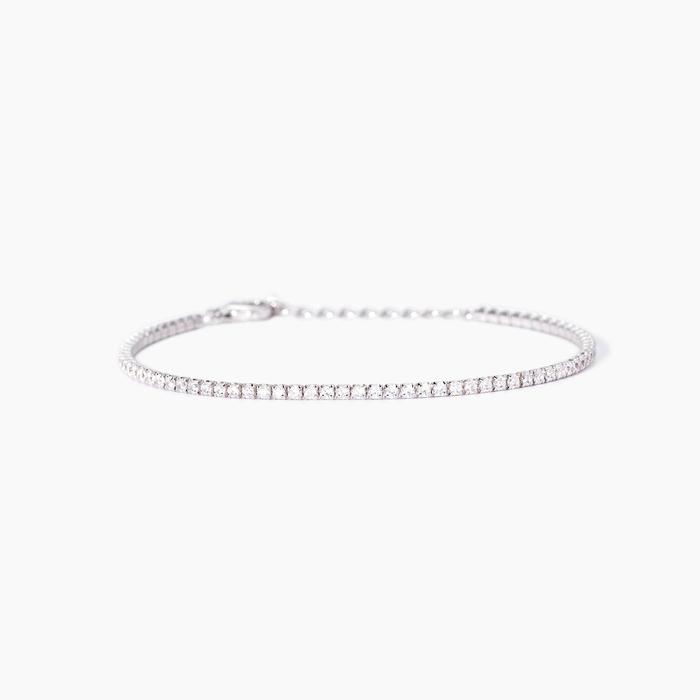 Bracciale tennis in argento con zirconi Mini Tennis