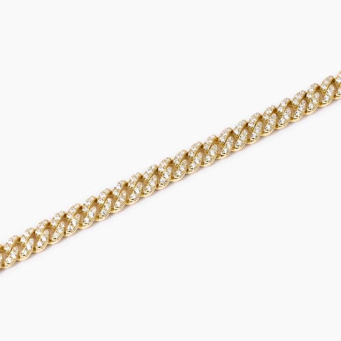 Bracciale placcato oro con catena groumette Privilegio
