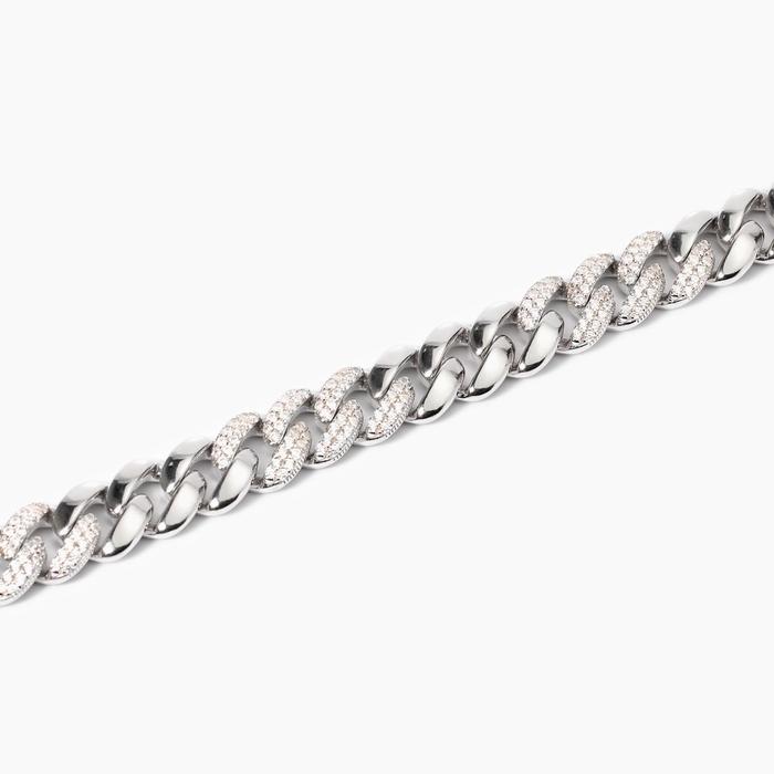 Bracciale con catena groumette e zirconi Un Gran Privilegio