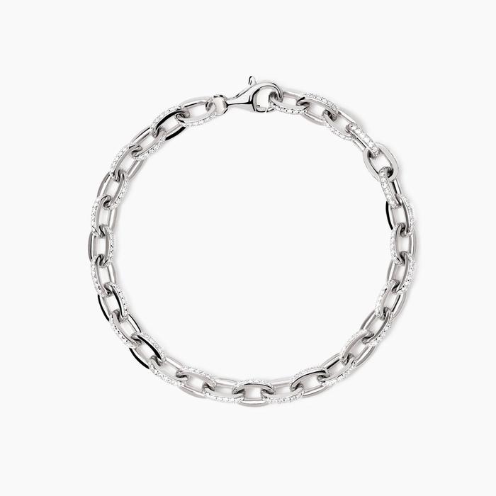 Bracciale in argento con catena rolò Back To Basic