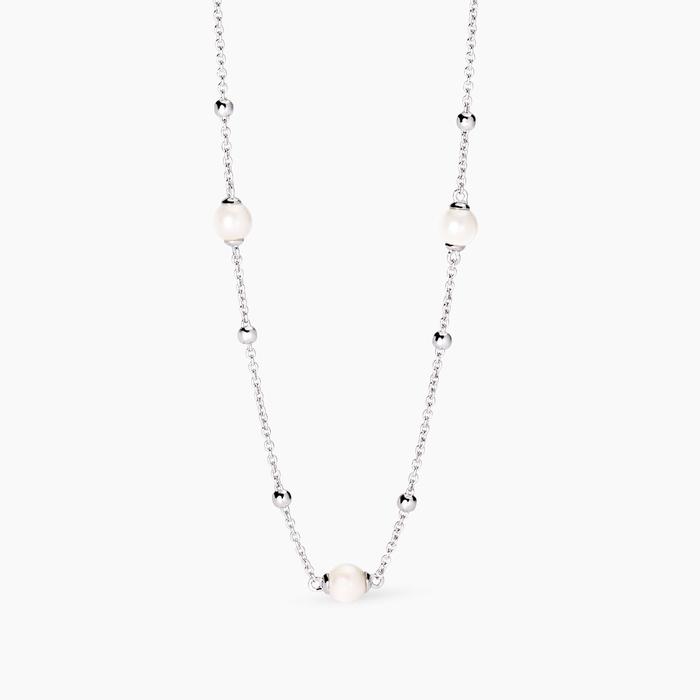 Girocollo in argento con perle conchiglia Duchessa