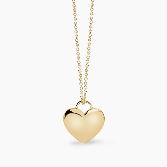Collana placcata oro con ciondolo cuore Feeling