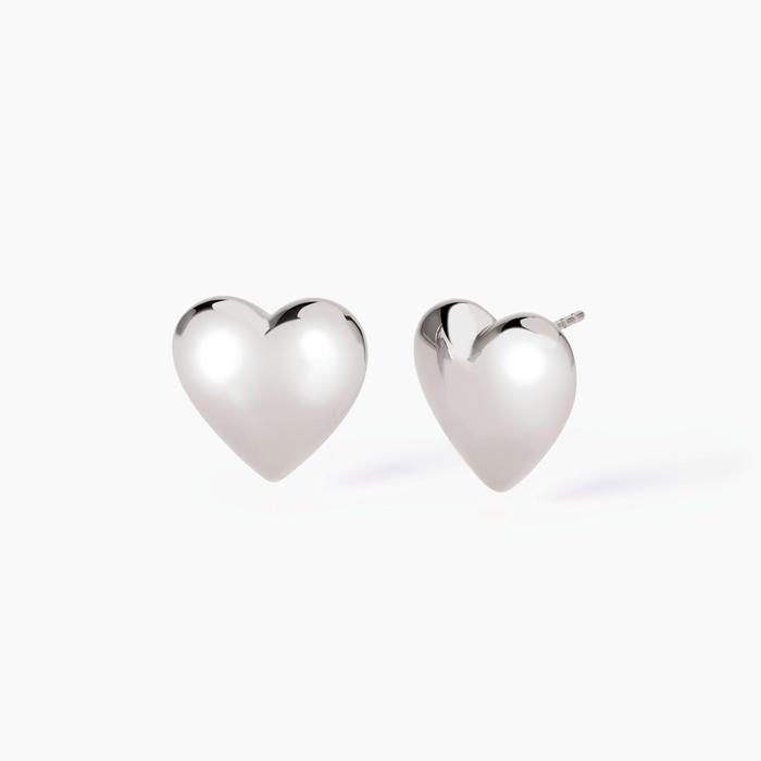 Orecchini in argento a forma di cuore Don't Say Love