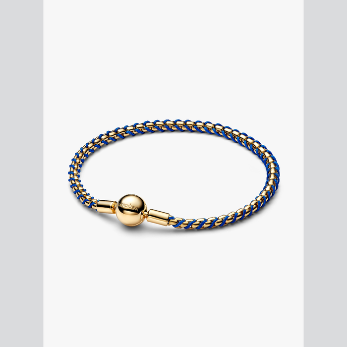 Bracciale Intreccio Tessuto Blu