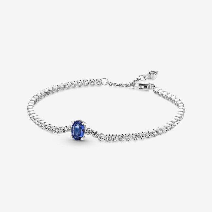 Bracciale Tennis con Pietra Blu