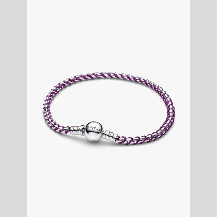 Bracciale Intreccio Tessuto Viola