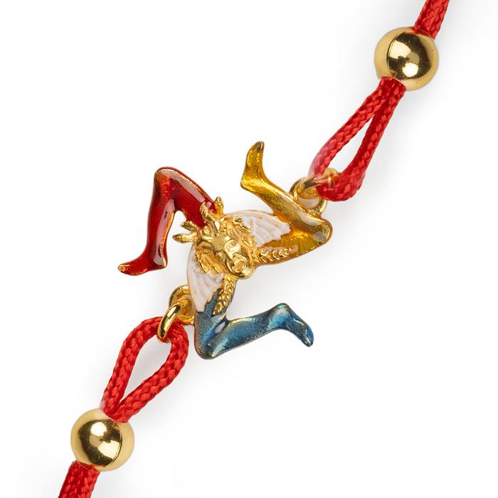 Bracciale Cordino Trinacria