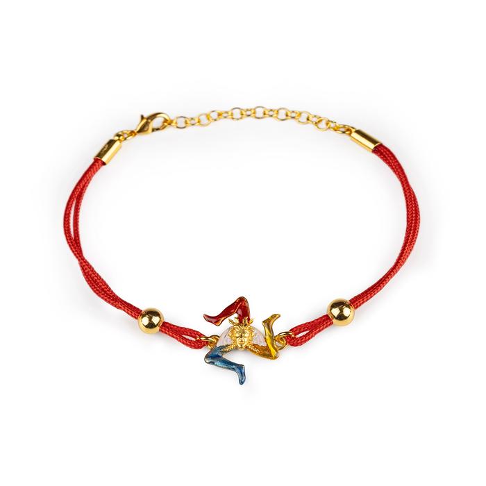 Bracciale Cordino Trinacria