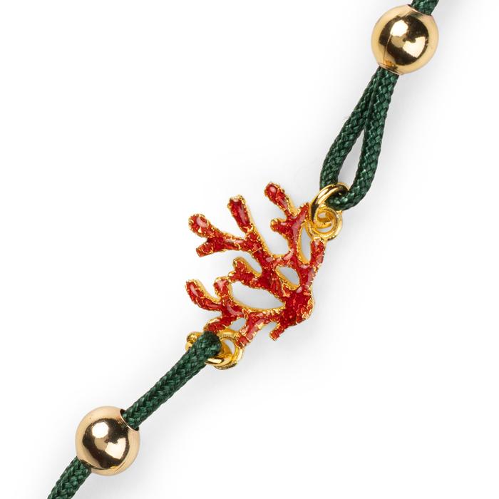 Bracciale Cordino Corallo