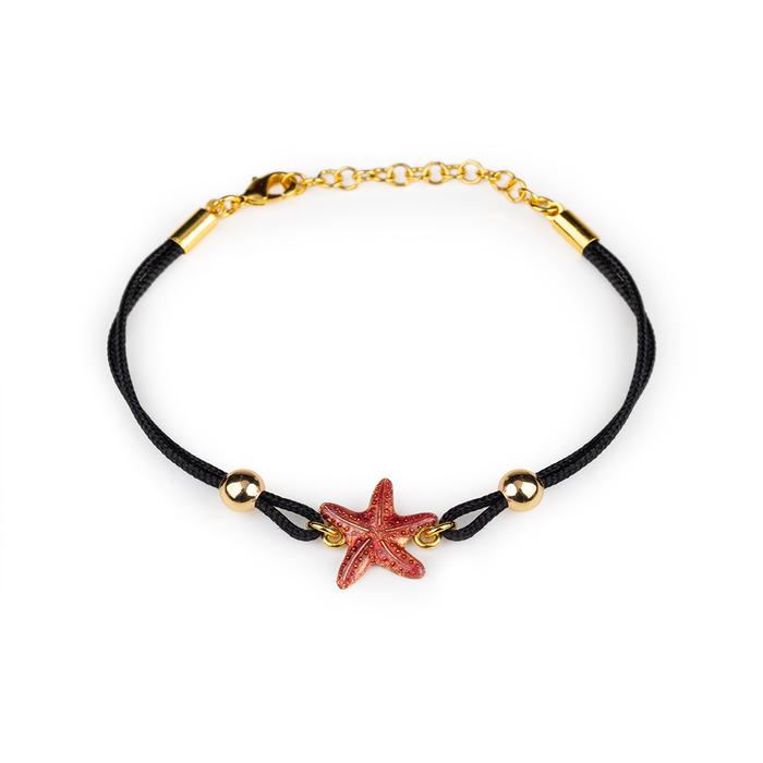 Bracciale Cordino Stella Marina Rossa
