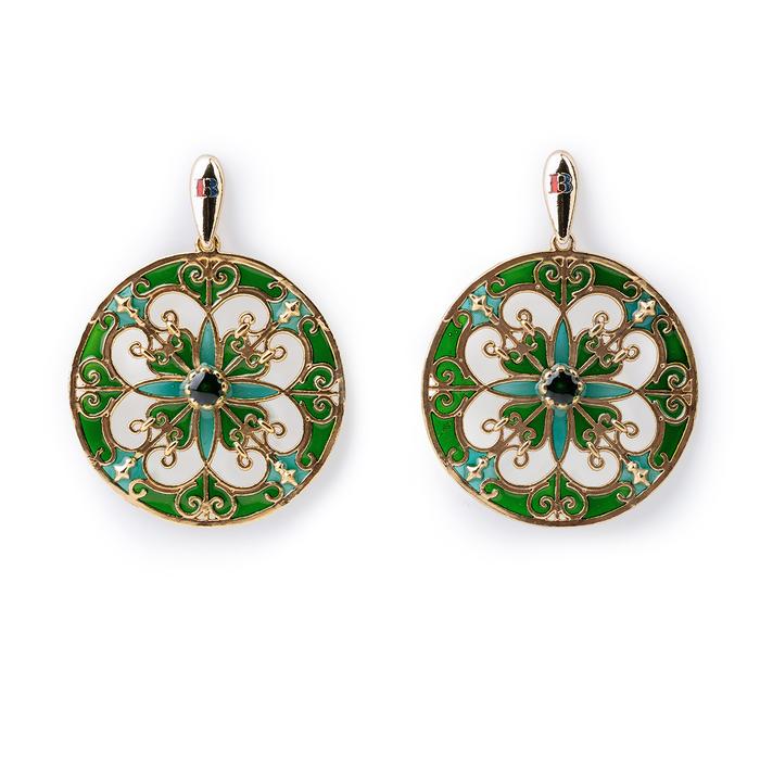 Orecchini Rosone Verde