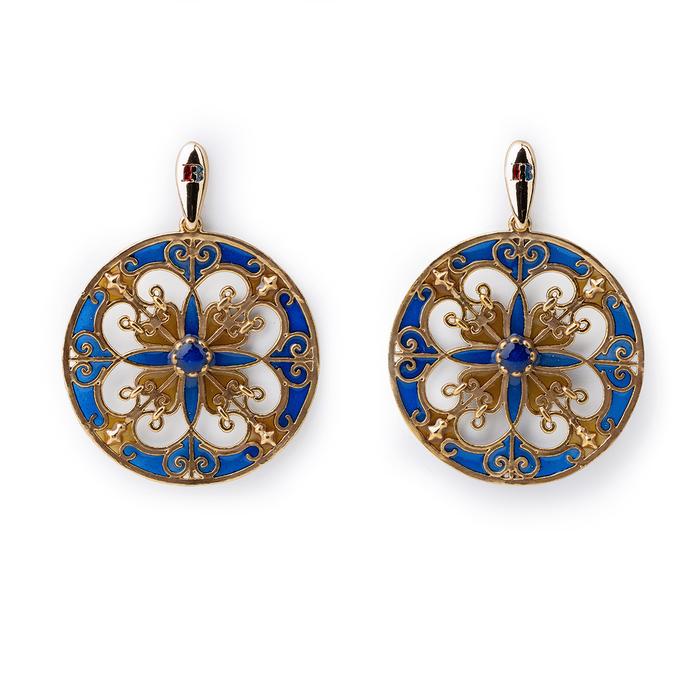 Orecchini Rosone Blu