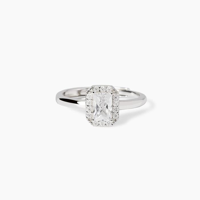 Anello con zircone taglio ottagonale Cool or Rétro
